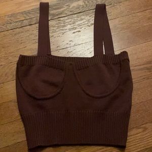 Zara corset detail sweater knit  camisole